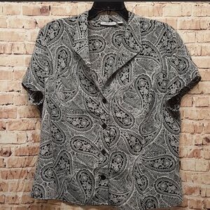 CROFT & Barrow Paisley Button Down Top